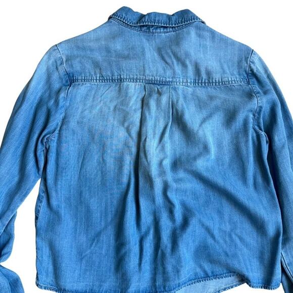 Cloth & Stone Long Sleeve Newtown Chambray Buttondown Blue XS - Picture 9 of 9